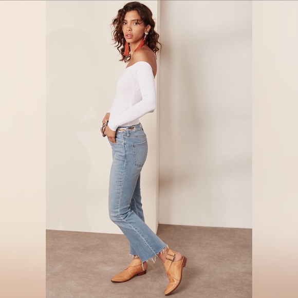 Free People Denim - FREE PEOPLE / CROPPED STRAIGHT JEANS